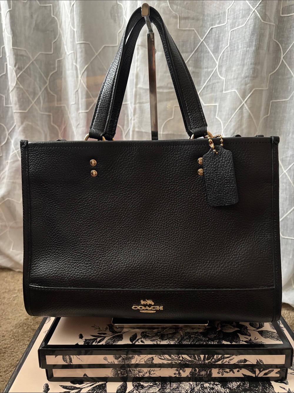Coach Dempsey Black Carryall With Removable Crossbody Strap— EUC